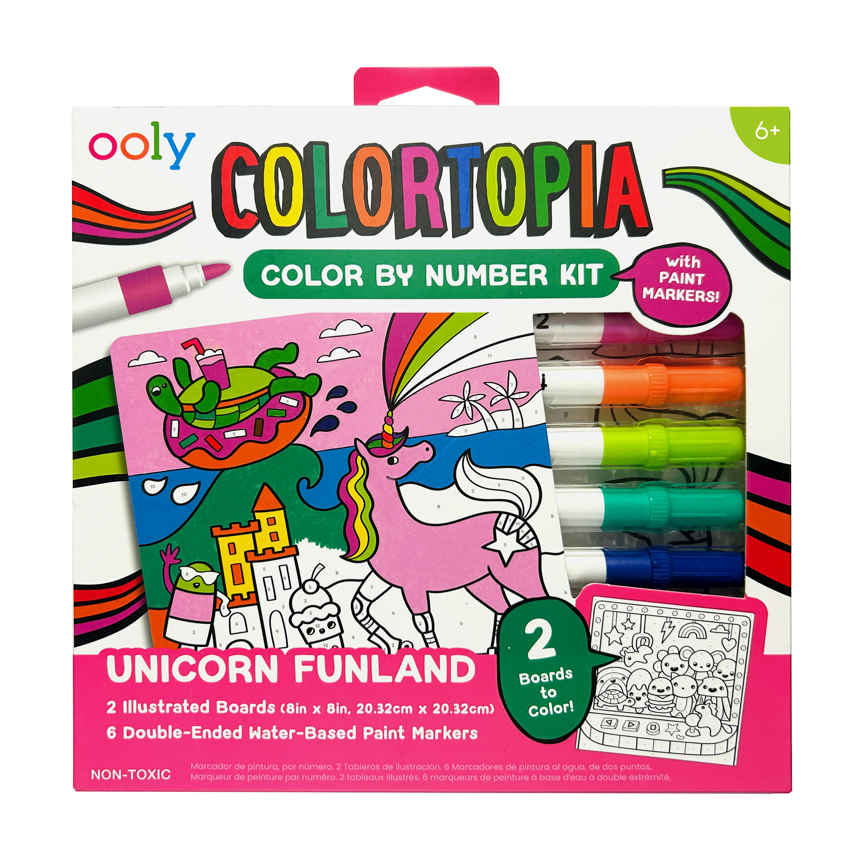 OOLY - Colortopia Paint Marker By Number Kit - Unicorn Funland