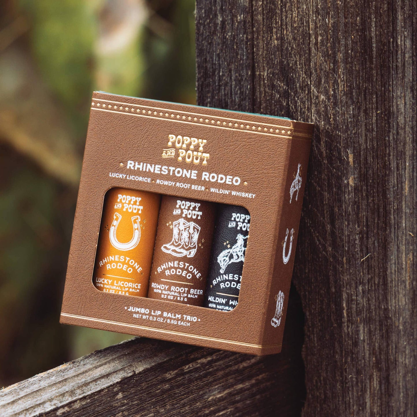 Poppy & Pout - Gift Set, Lip Balm Trio, Rhinestone Rodeo