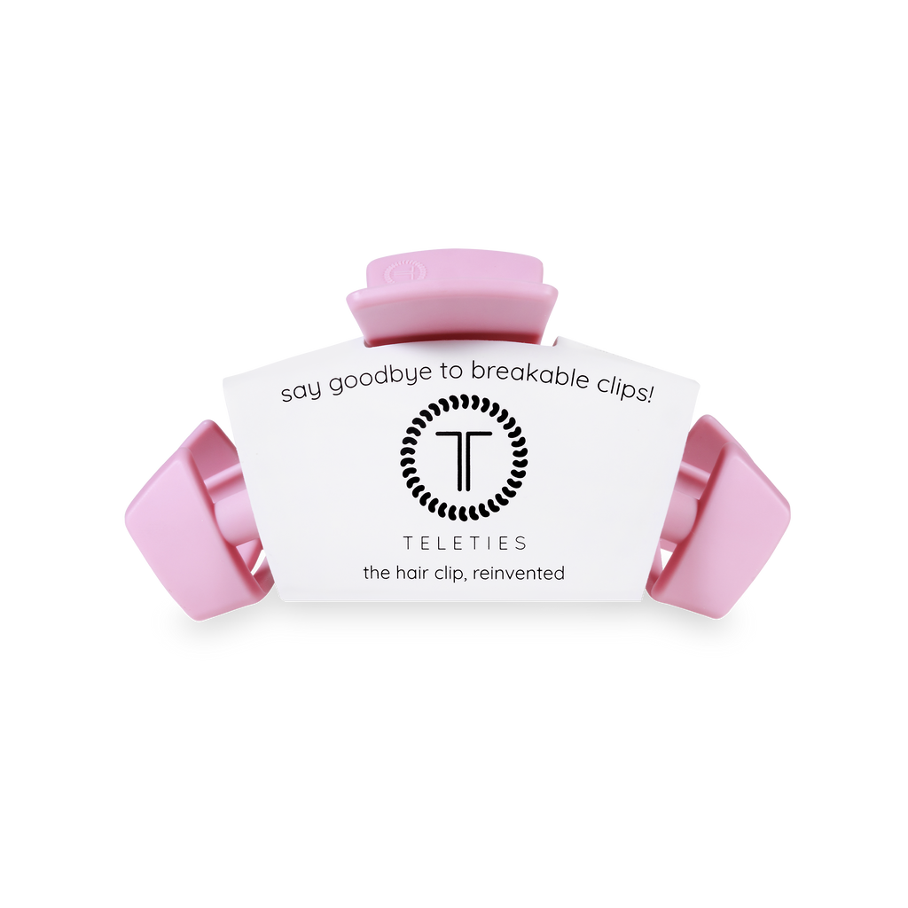 TELETIES - Classic Hair Clip | Medium | Merry Pinkmas