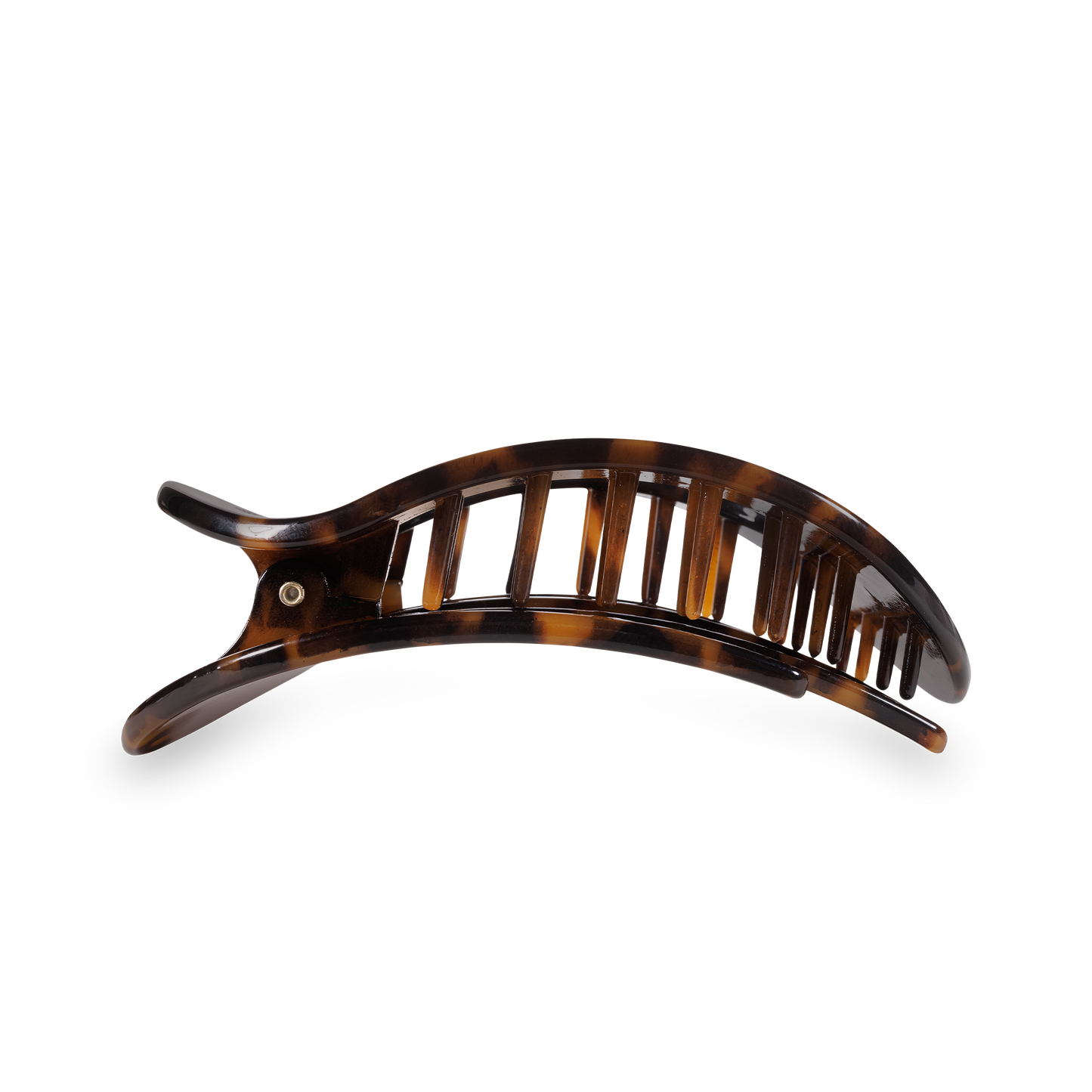TELETIES - Tortoise Medium Flat Round Clip