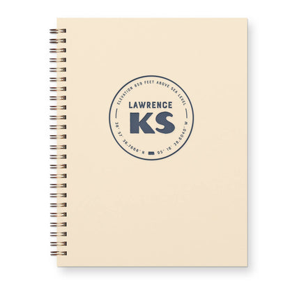 Ruff House Print Shop - Custom City Geotag Journal: Lined Notebook - Atlantic, IA