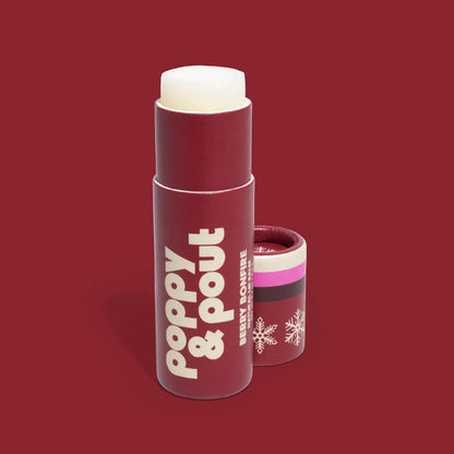 Poppy & Pout - Lip Balm, Retro Ski, Berry Bonfire, Limited Edition