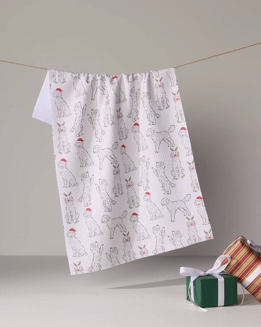 Geometry - Festive Doodles Tea Towel - Holiday 2026
