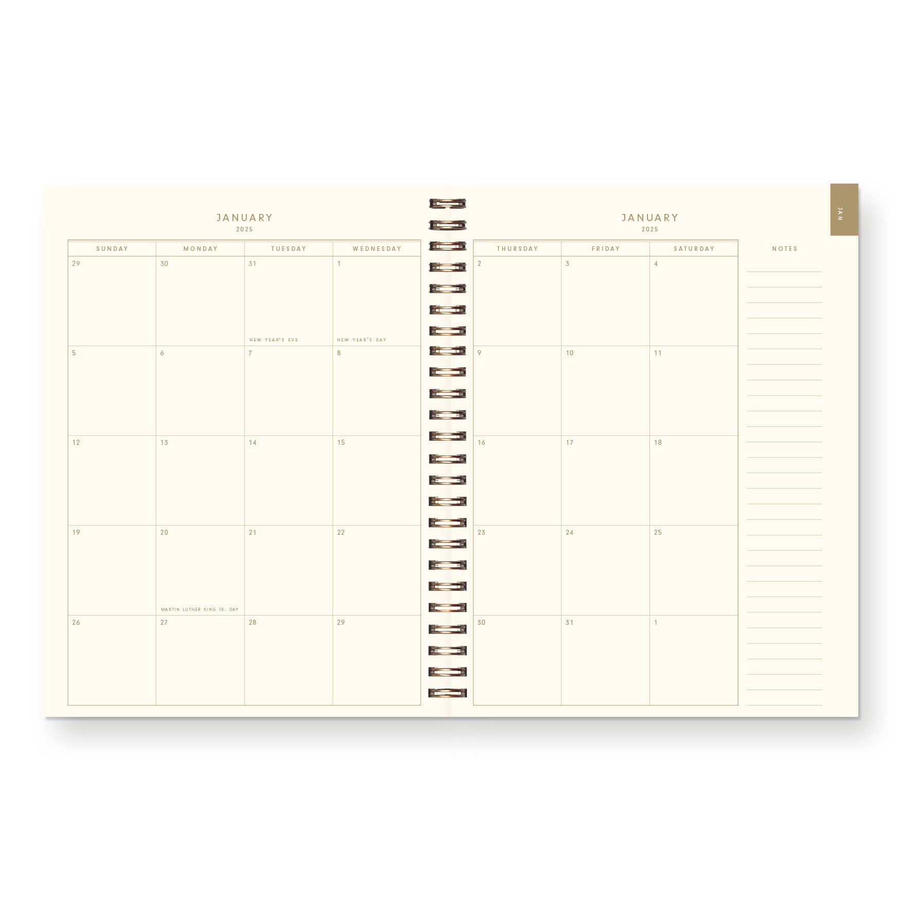 Ruff House Print Shop - 2026 Waves Dated Planner : Calendar Year