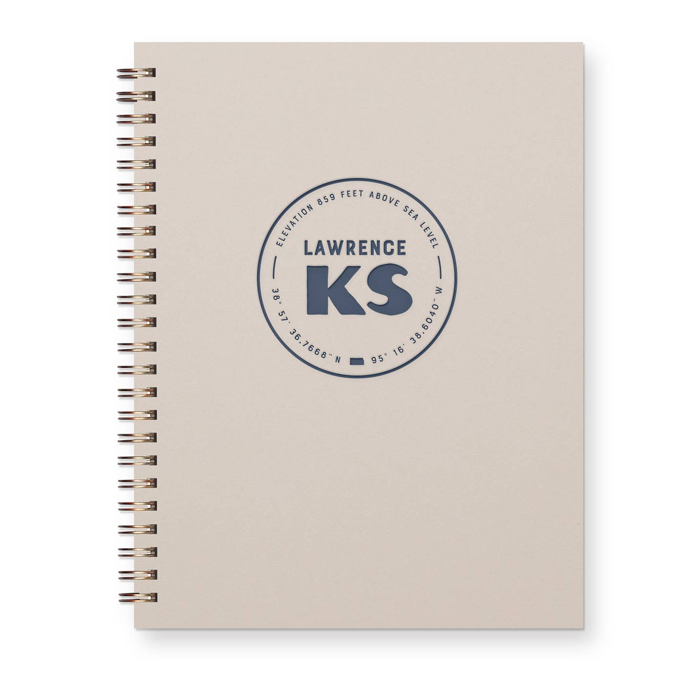 Ruff House Print Shop - Custom City Geotag Journal: Lined Notebook - Atlantic, IA