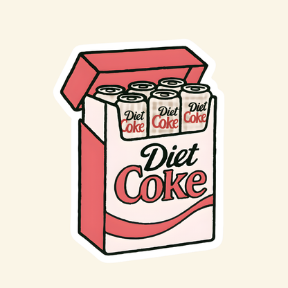 inviting affairs paperie - Diet Coke Fridge Pack Sticker