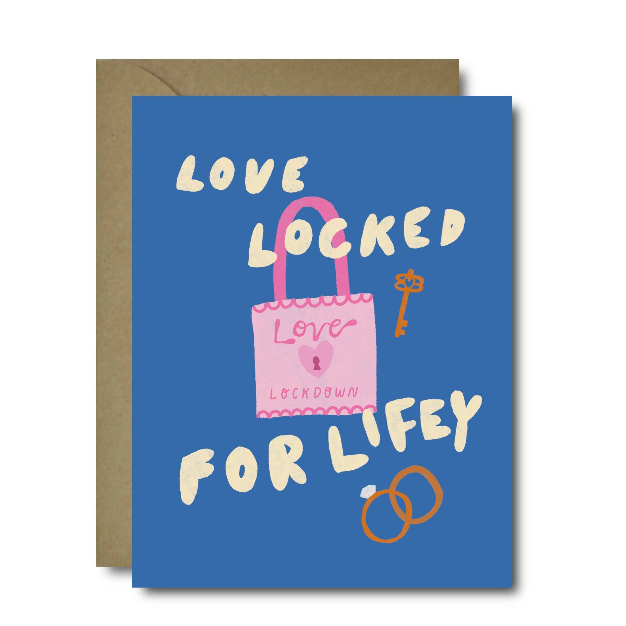 Black Lab Studio - Love Locked For Lifey Wedding Greeting Card
