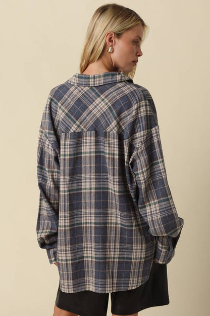 Lola Oversized Plaid Button-Up Shirt