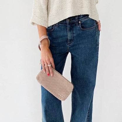 Pretty Simple - Suede Emma Woven Clutch Wristlet