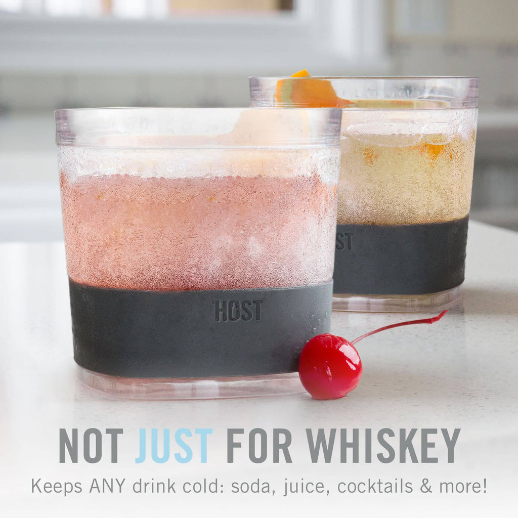 HOST - Whiskey FREEZE™ Insulated Cooling Cups - Smoke - Set of 2
