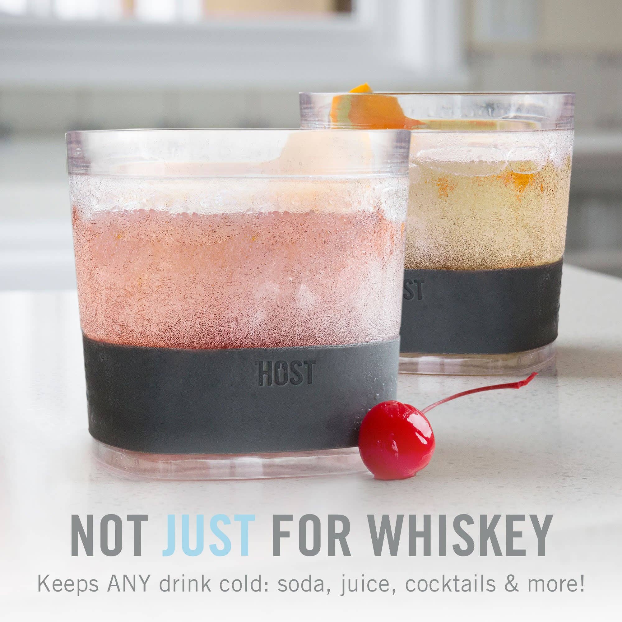 HOST - Whiskey FREEZE™ Insulated Cooling Cups - Smoke - Set of 2