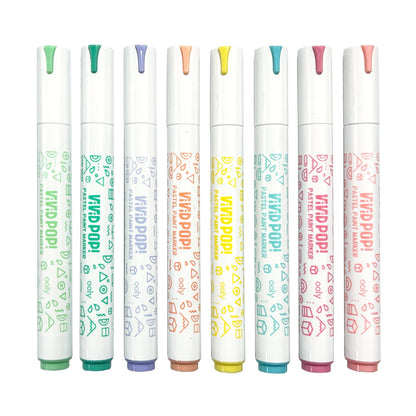 OOLY - Vivid Pop! Water-Based Paint Markers: Pastel (Set of 8)