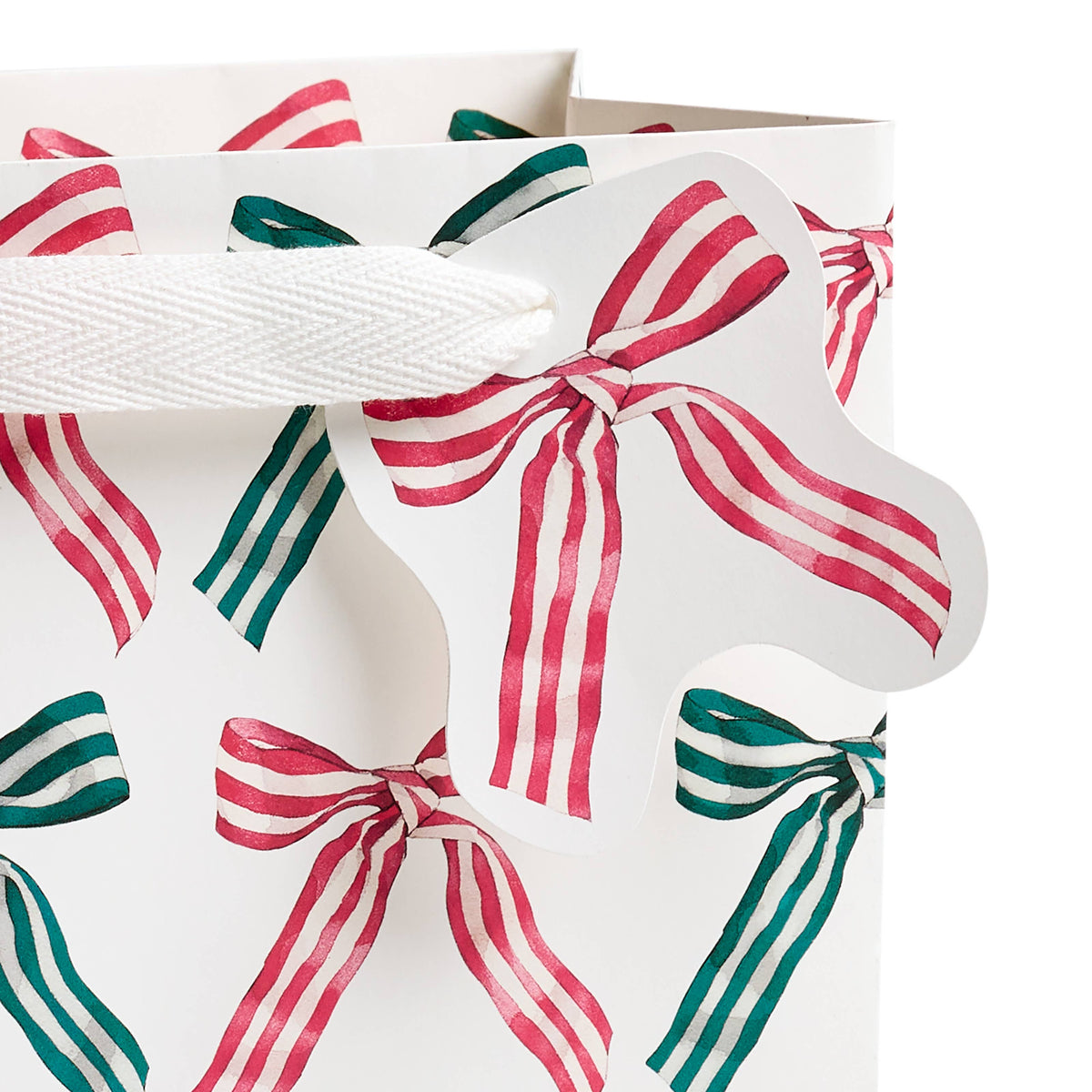 E. Frances Paper - Ribbon Candy Bows Christmas Gift Bag - Medium