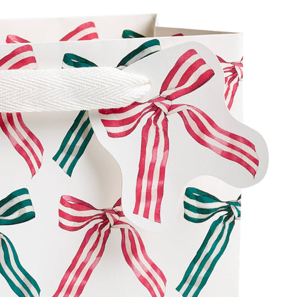 E. Frances Paper - Ribbon Candy Bows Christmas Gift Bag - Medium