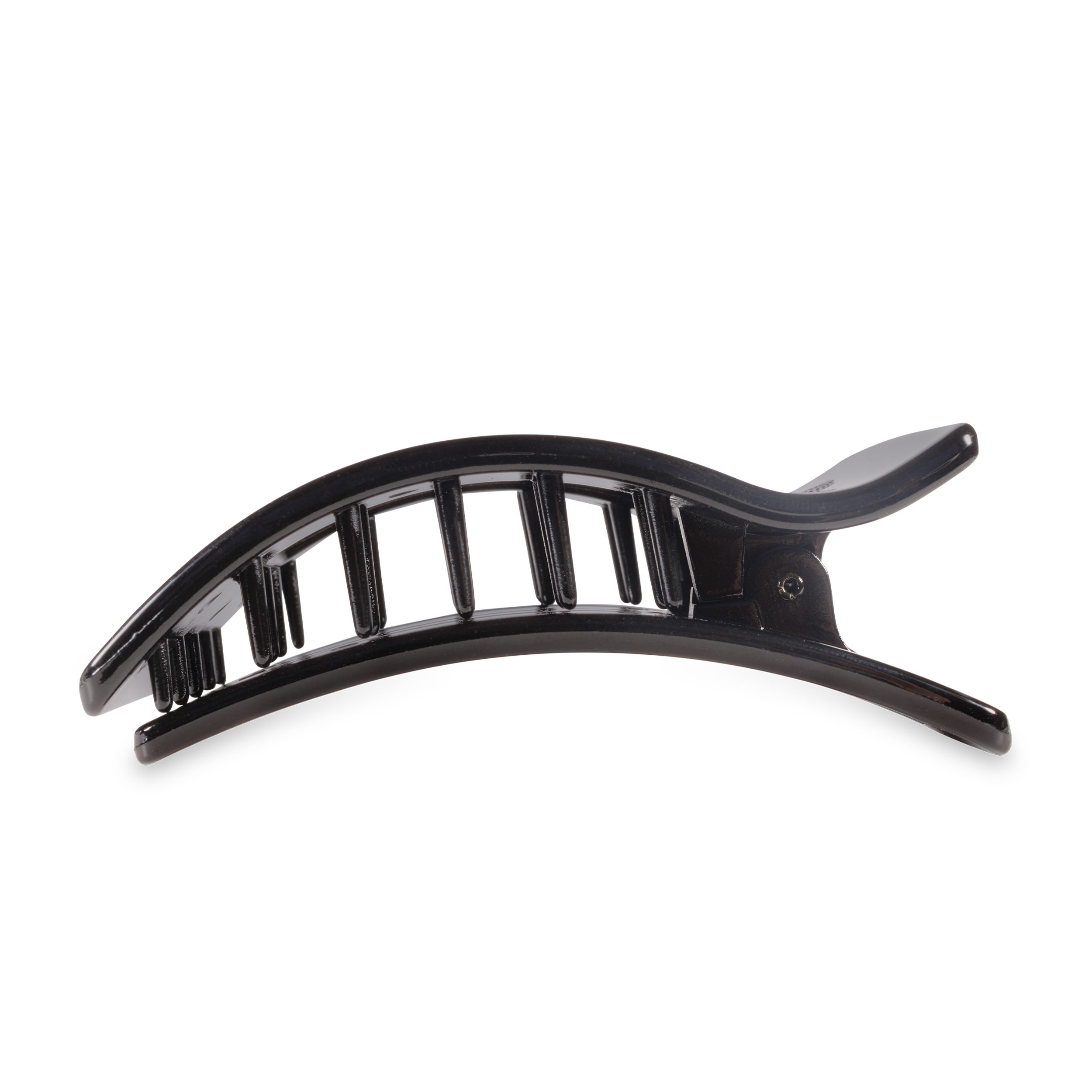 TELETIES - Flat Rectangle Hair Clip | Large | Jet Black