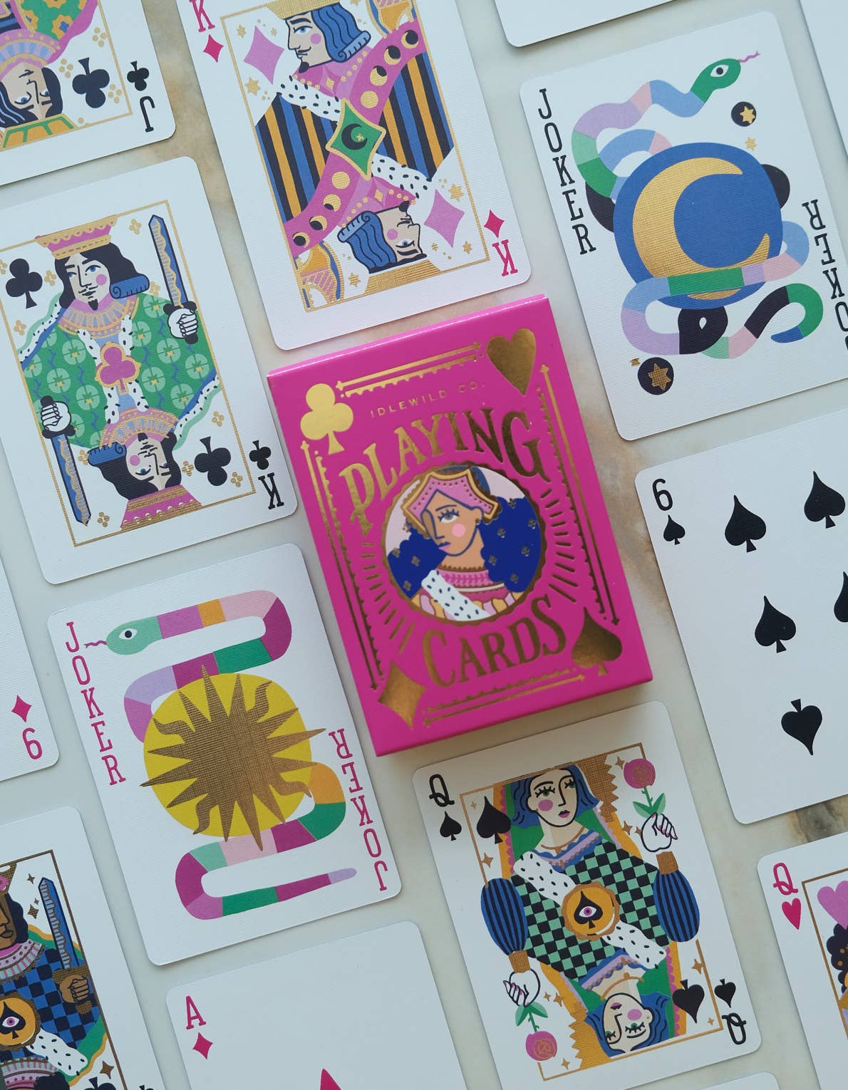 Idlewild Co. - Neon Royals Playing Cards | Standard Deck
