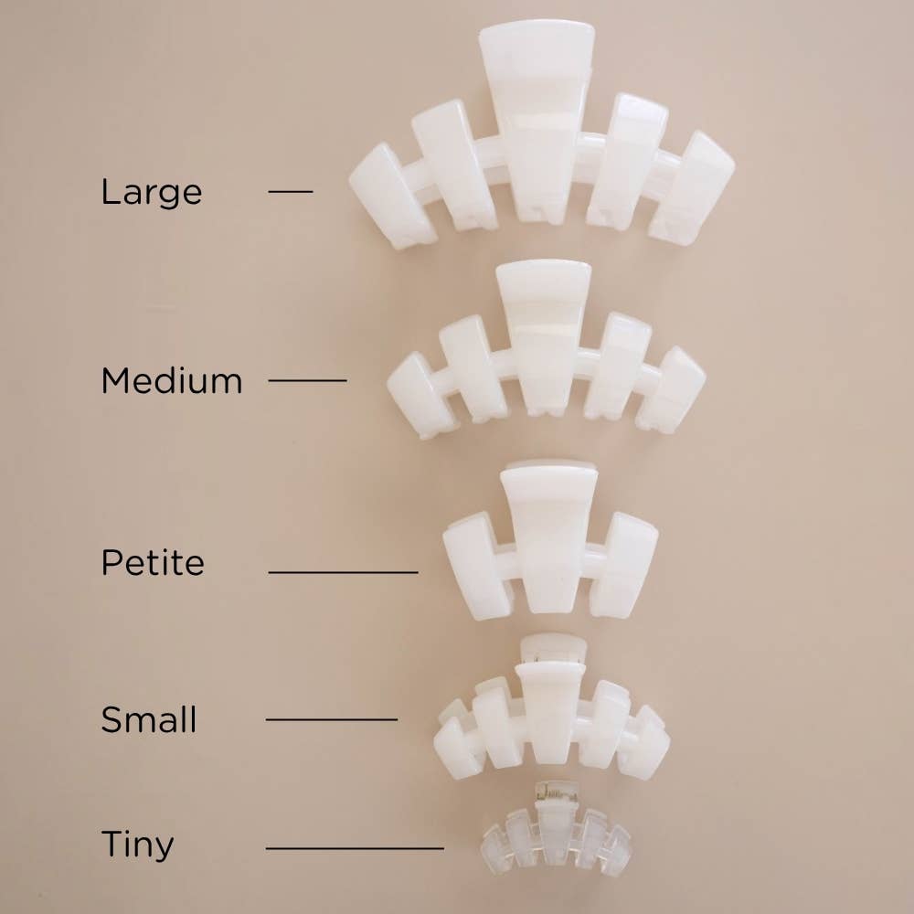 TELETIES - Classic | Coconut White | Petite | Claw Clip