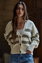 By Together - Knit Sweater Striped Cardigan