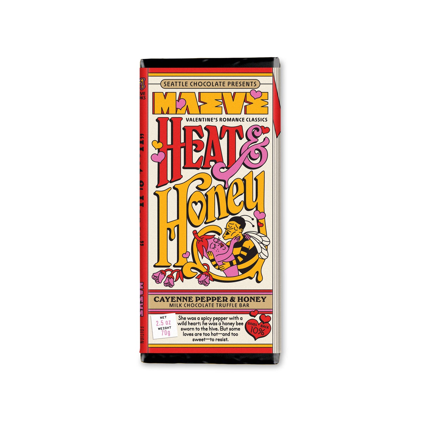 Seattle Chocolate Presents Maeve - NEW! Valentine's - Heat & Honey Truffle Bar
