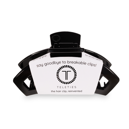 TELETIES - Open Hair Clip | Small | Jet Black