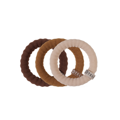TELETIES - Espresso Yourself Small Nylon Hair Ties