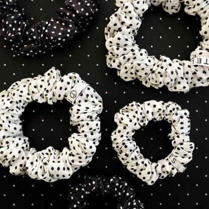 TELETIES - Polka Dot Party Small Silk Scrunchie