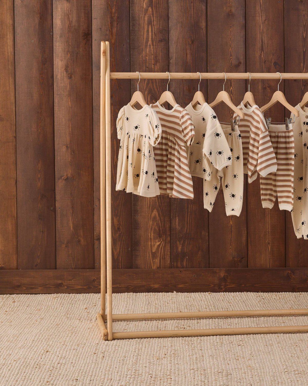 Quincy Mae - Waffle Slouch Set Spice Stripe