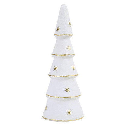 Santa Barbara Design Studio by Creative Brands - Paper-Mache Tree - White Gold Stars - Set of 3