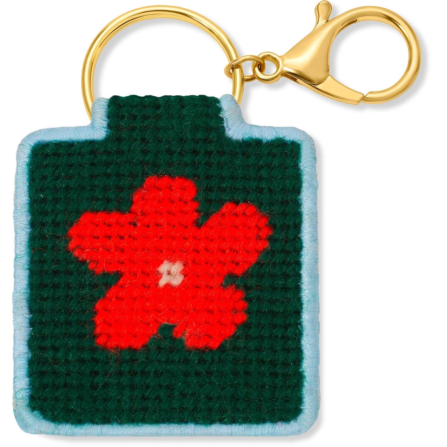 Lucky Feather - Needlepoint Keychain Kit - Flower