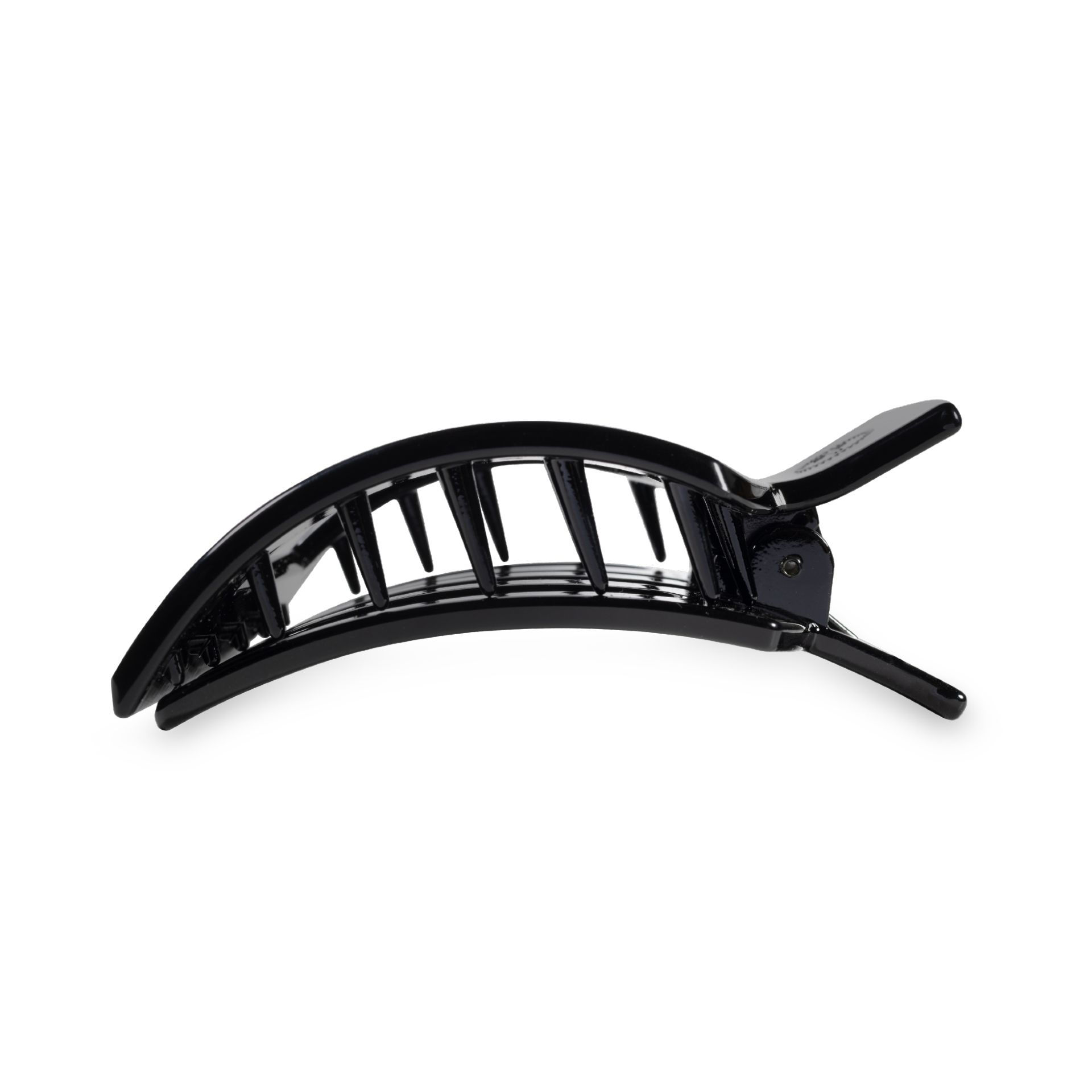 TELETIES - Jet Black Medium Flat Square Clip
