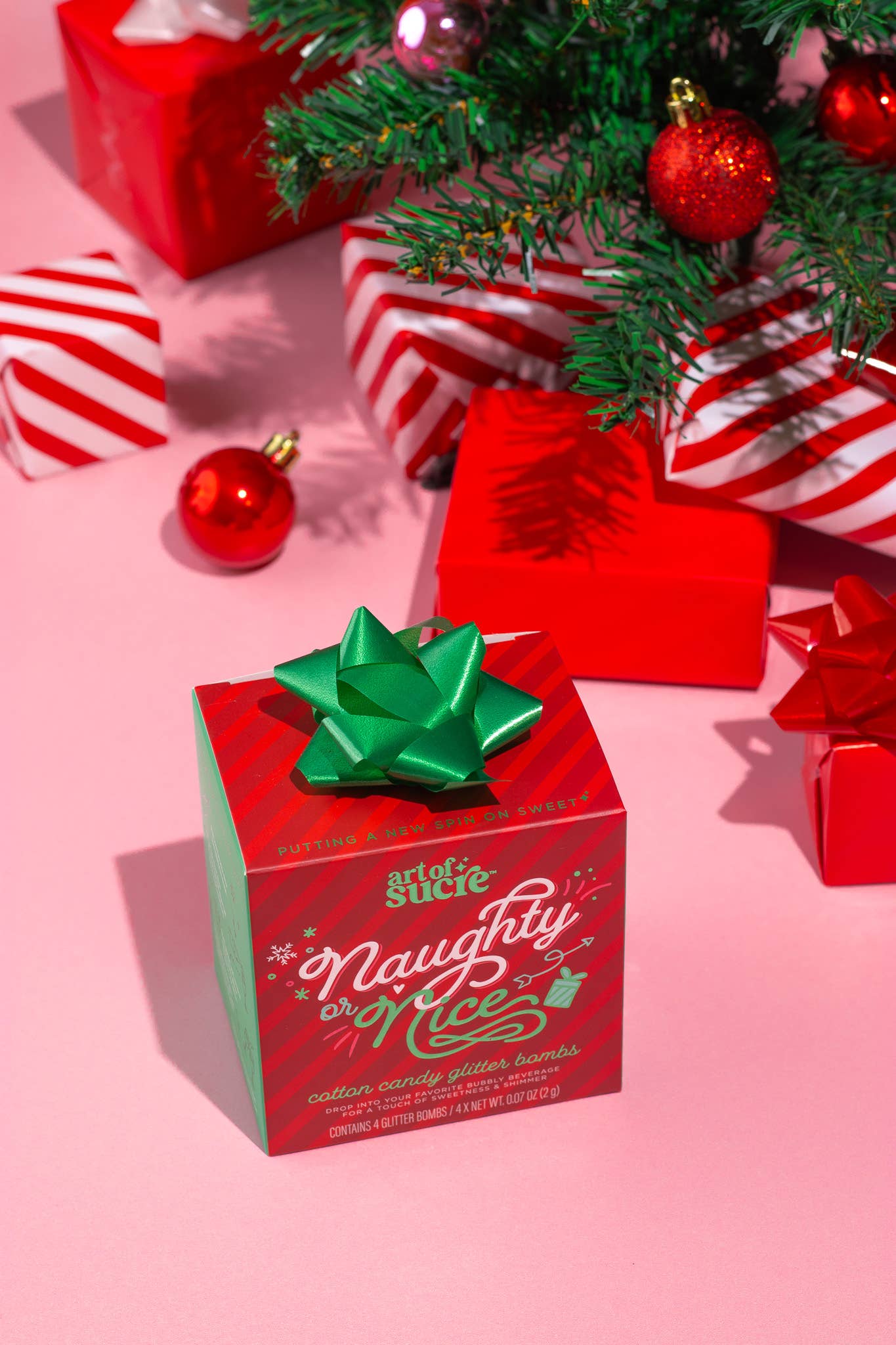 Art of Sucre - Naughty or Nice Cotton Candy Drink Glitter Bombs