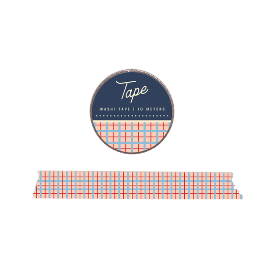 Ruff House Print Shop - Plaid Washi Tape in Sunset Pink