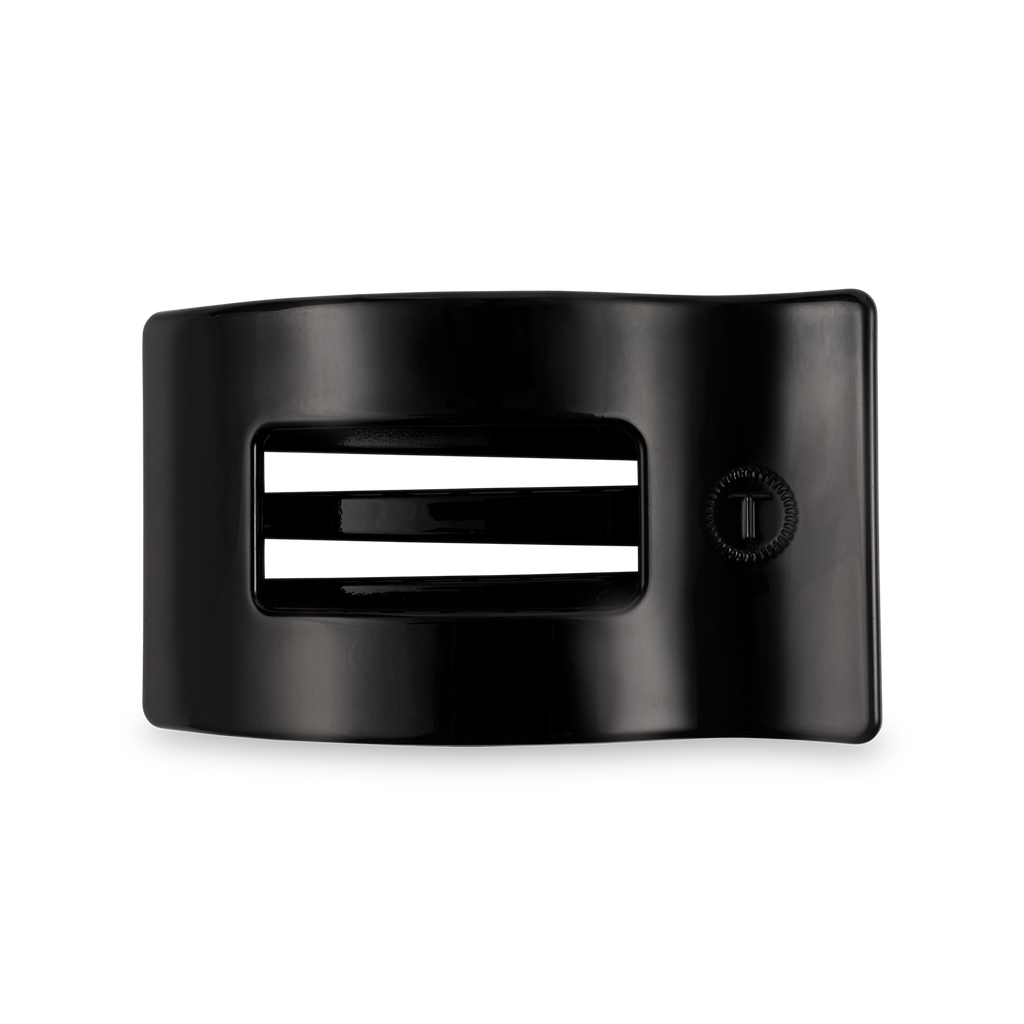 TELETIES - Flat Rectangle Hair Clip | Medium | Jet Black