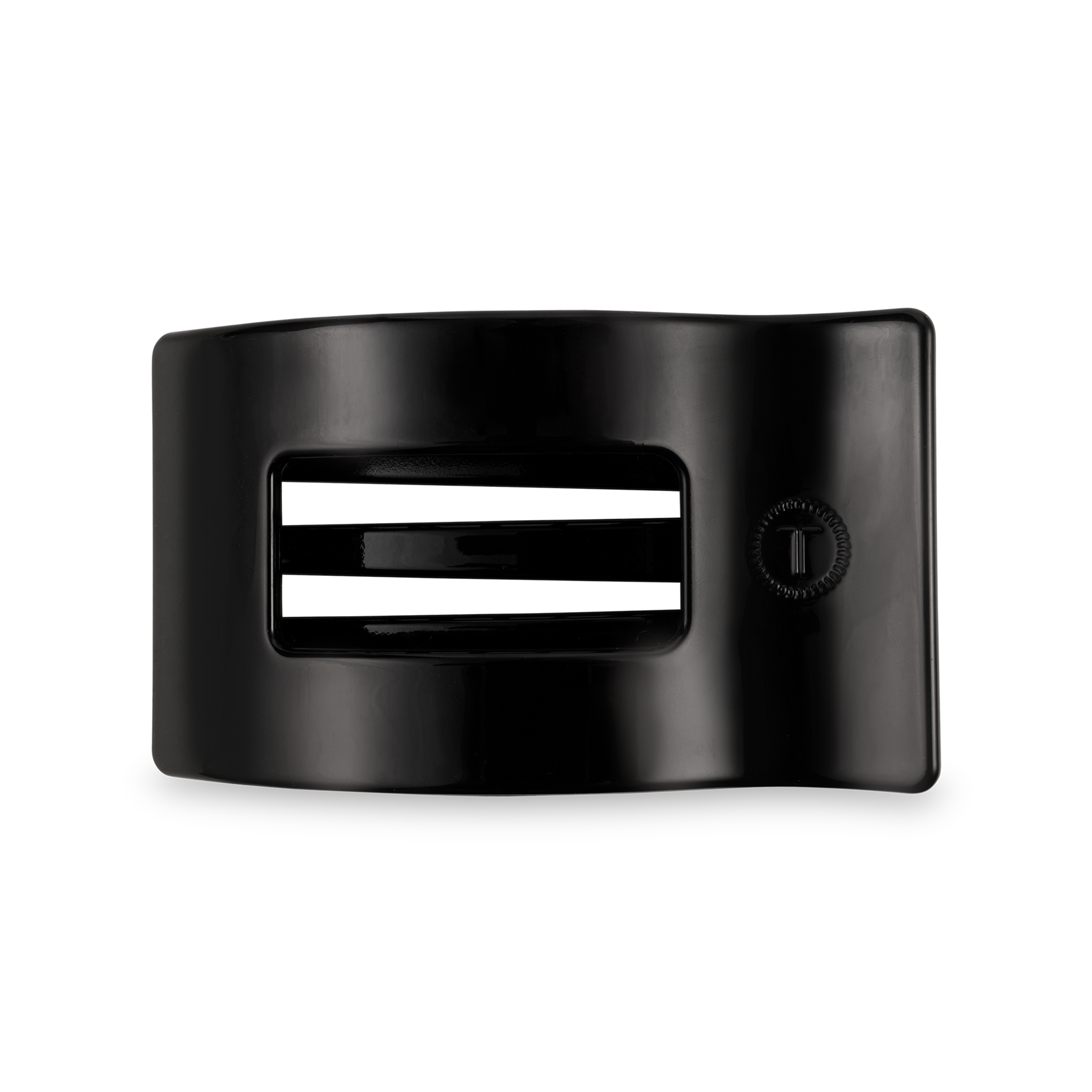 TELETIES - Flat Rectangle Hair Clip | Medium | Jet Black