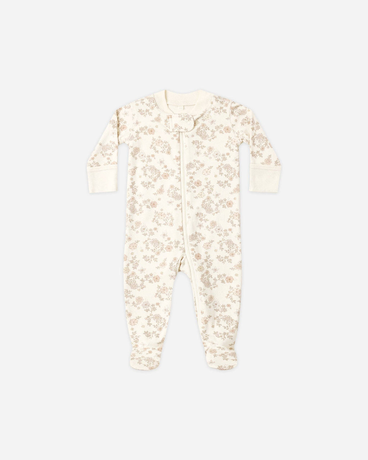 Quincy Mae - Zip Long Sleeve Sleeper Footie Floral Vine