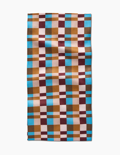 Geometry - Cozy Day Checkers Bar Towel