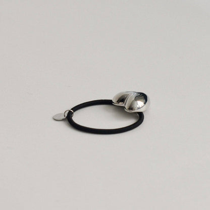 nar'sha - Heart-Shaped Metal Cuff Hair Tie | Silver