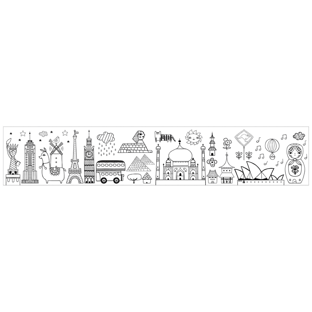 Chronicle Books - Around the World Mini Coloring Roll