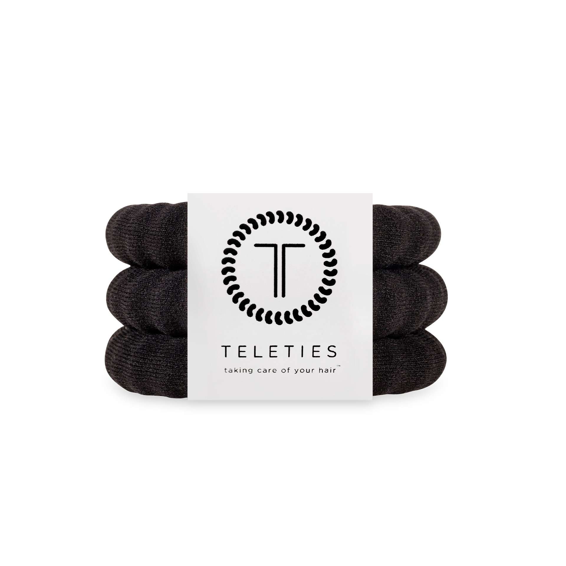 TELETIES - Nylon Hair Ties | Large | Jet Black