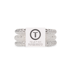 TELETIES - Spiral Hair Coils | Small | Silver Slay Hair Ties