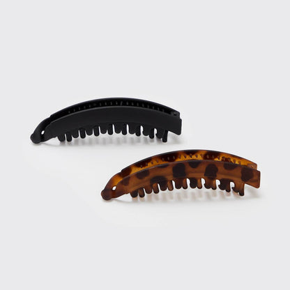 KITSCH - Banana Clip 2pc- Black & Tort