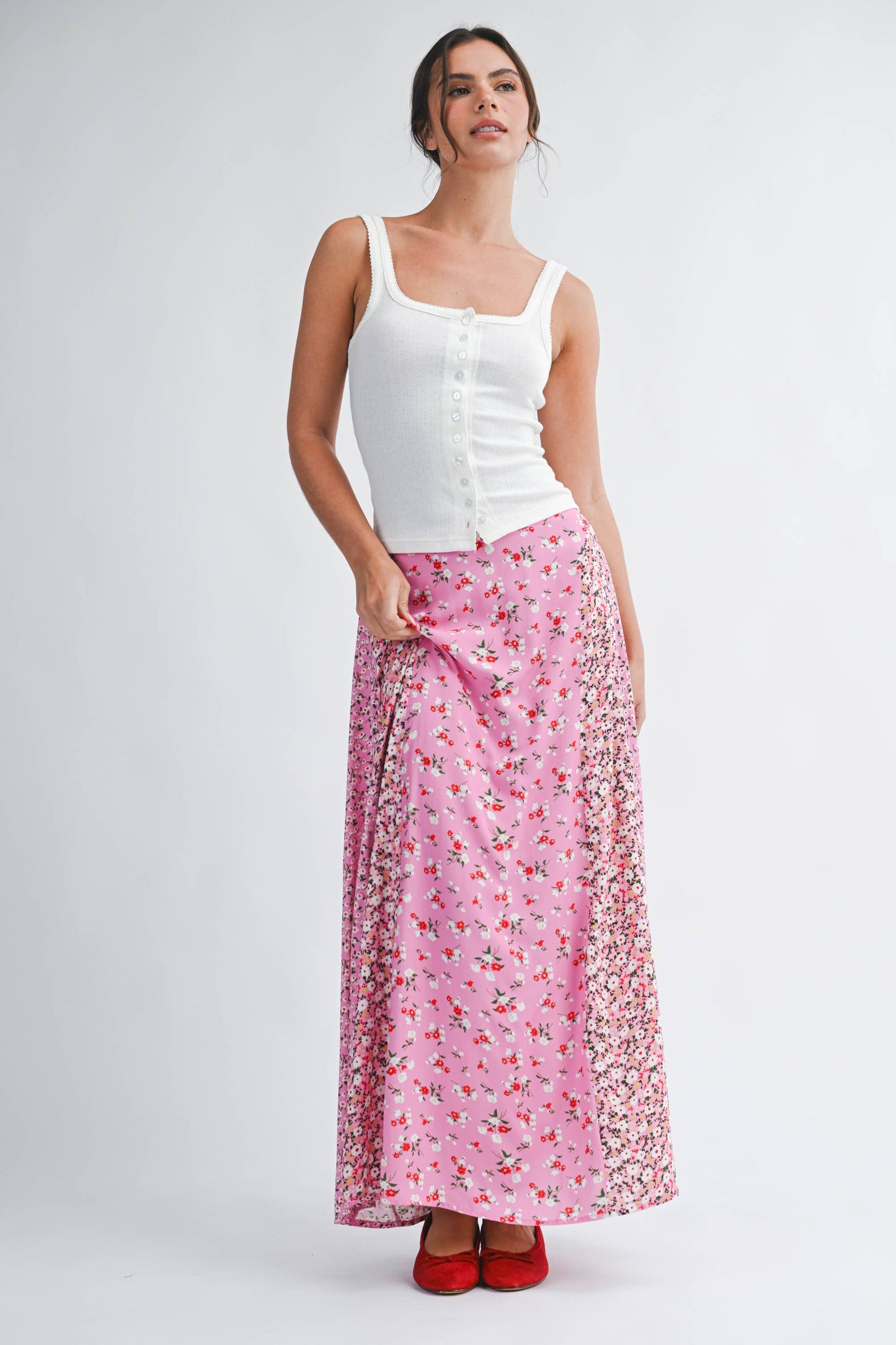 Sarah Pointelle Button Front Cami Tank - Multiple Color Options