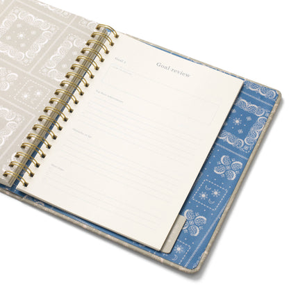 Papier - Concealed Spine Fabric Undated Planner, B5 - Bandana