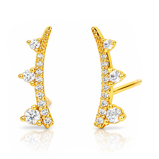 Tai Jewelry - Spike Climber Earrings