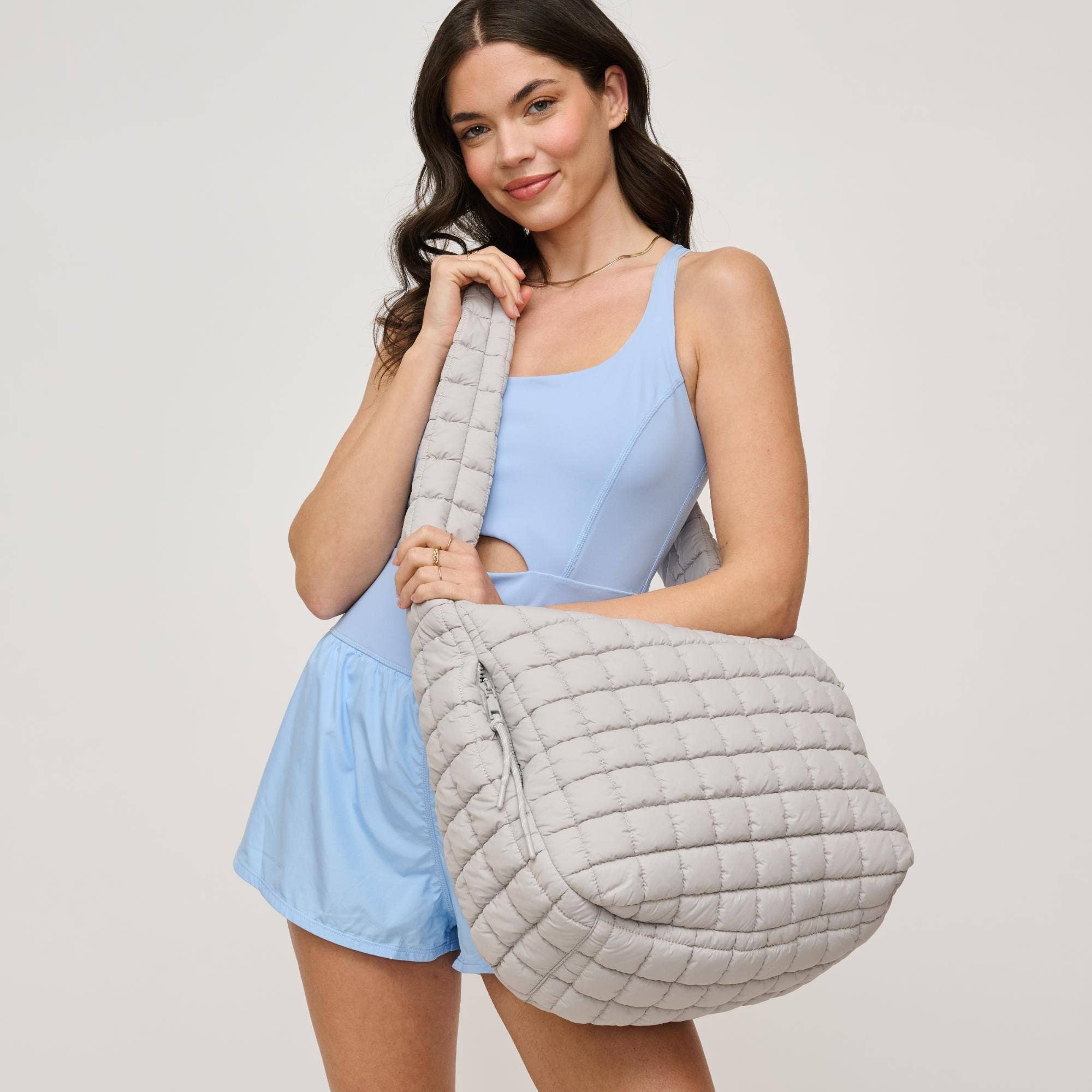 Urban Expressions - Leda Quilted Nylon Puffer Hobo - Assorted Colors