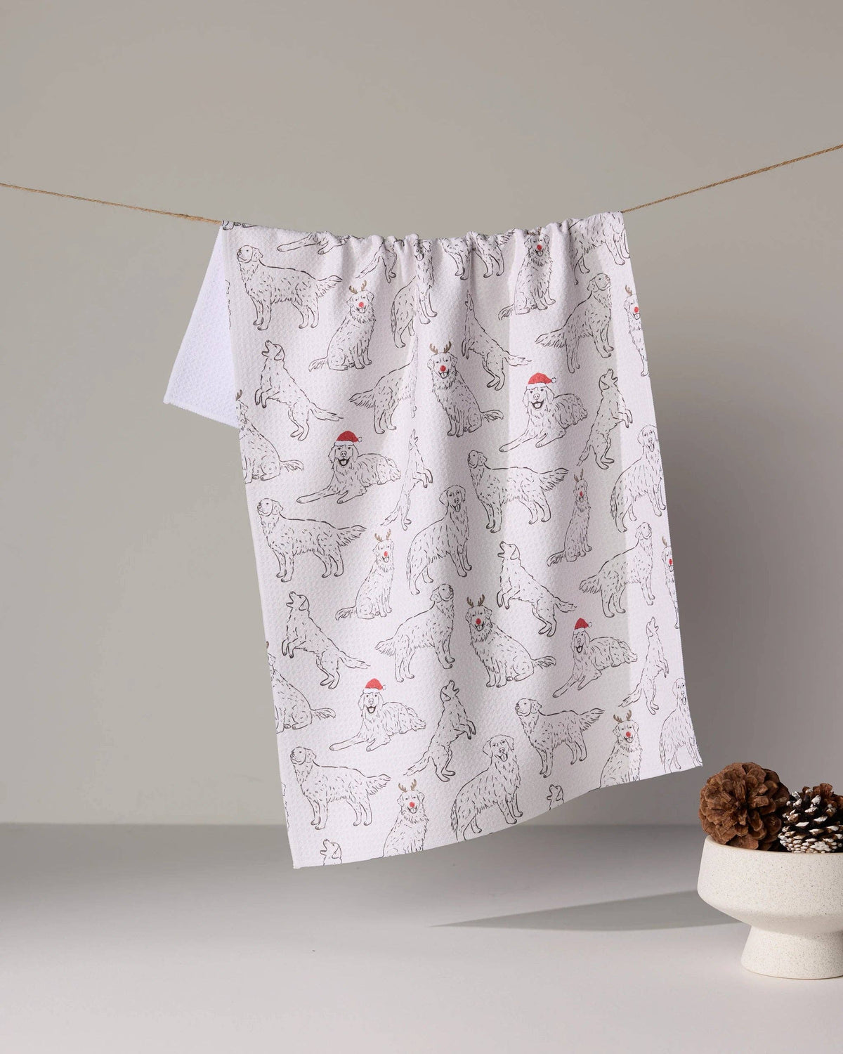 Geometry - Festive Goldens Tea Towel - Holiday 2026
