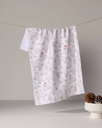 Geometry - Festive Goldens Tea Towel - Holiday 2026