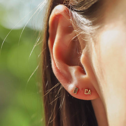 Tai Jewelry - Baguette Bezel Studs