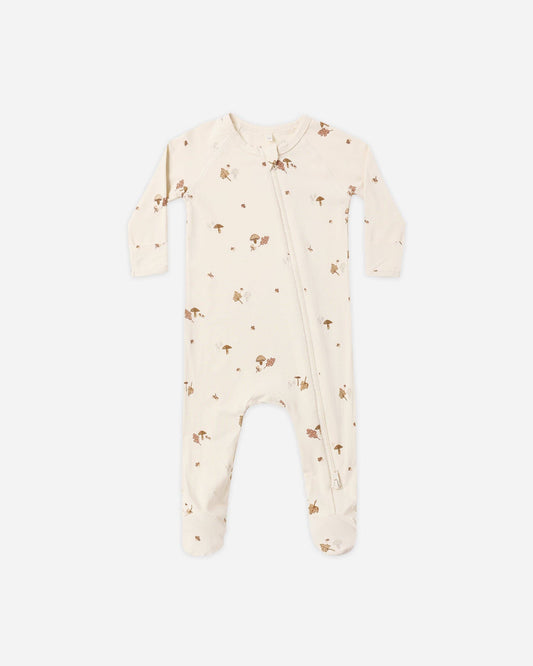 Quincy Mae - Bamboo Zip Footie Woodland