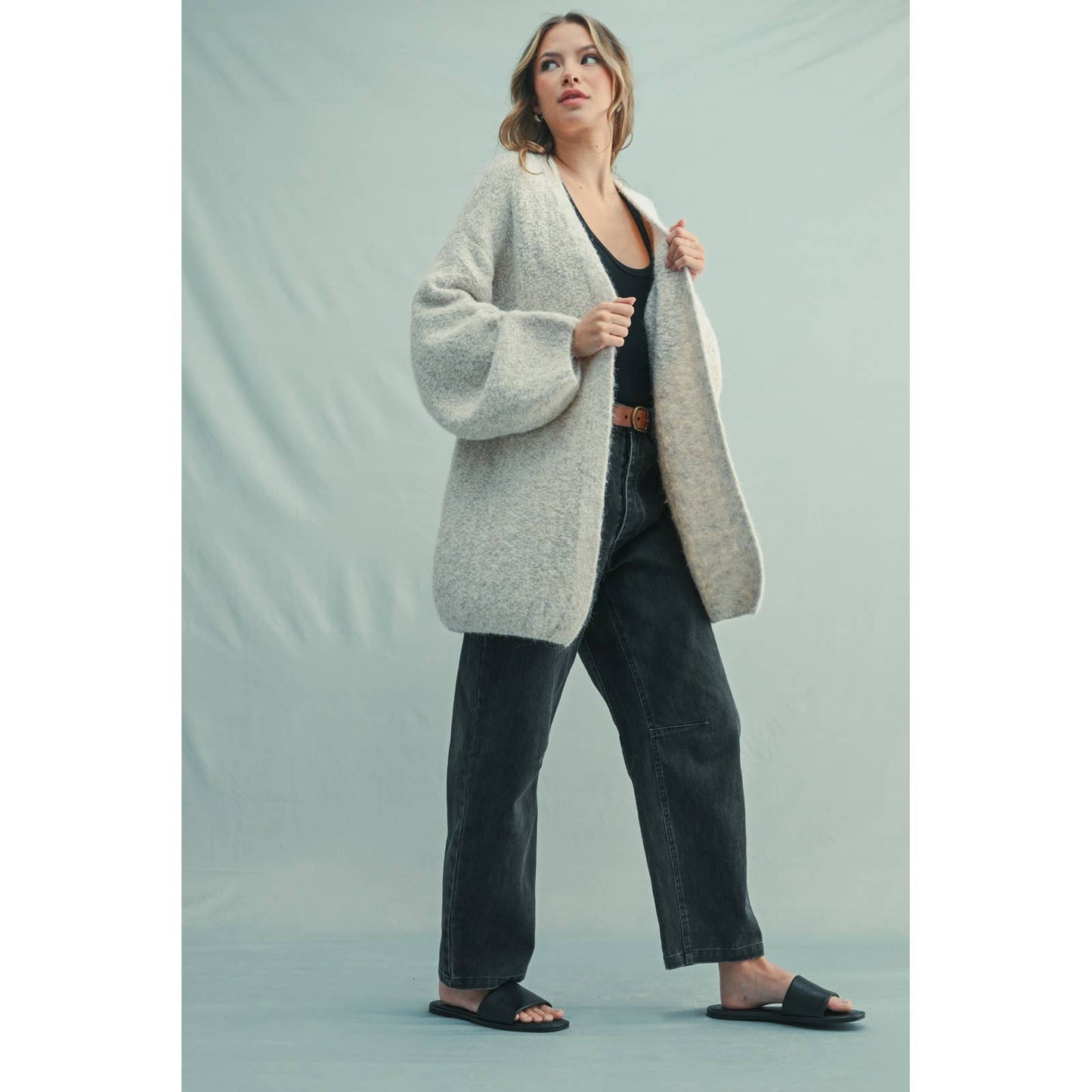 Wishlist Apparel - OVERSIZED BRUSHED SWEATER CARDIGAN
